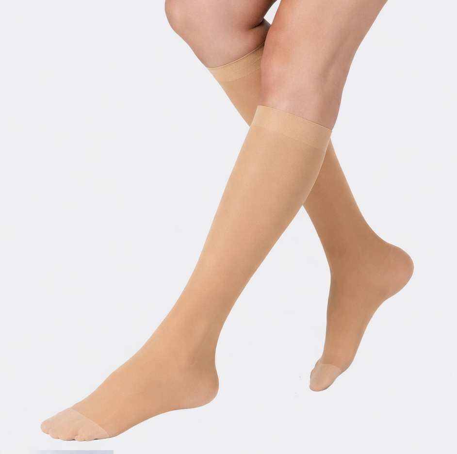 جوارب ضاغطة حتى الركبة (مغلقة من جهة الأصابع) - Image 1