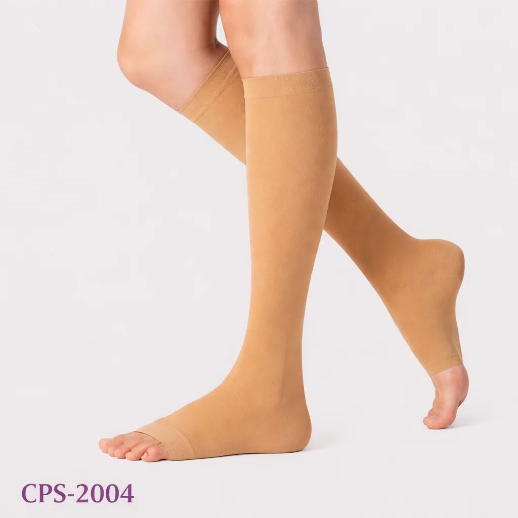 جوارب ضاغطة حتى الركبة (مفتوحة من جهة الأصابع) - Image 1