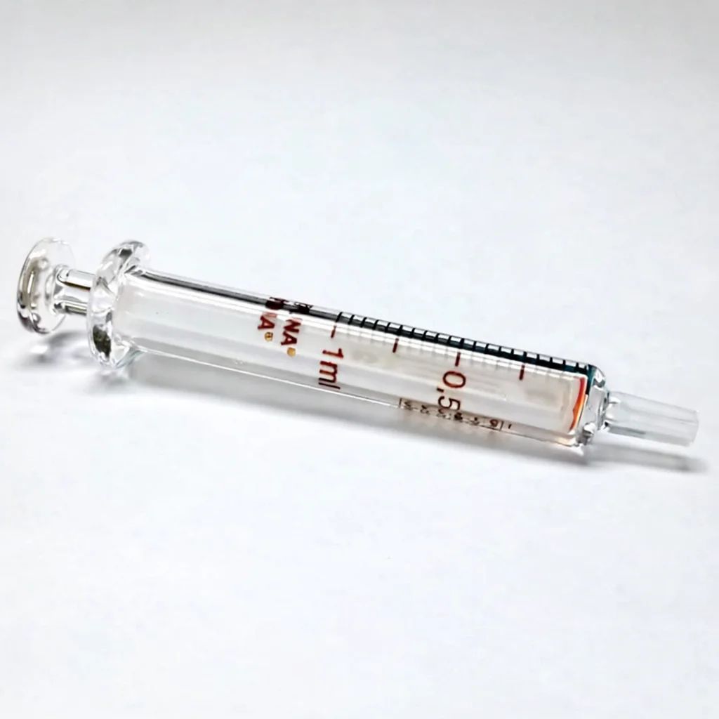 SYRINGE GLASS 1ML GLASS TIP PK12
