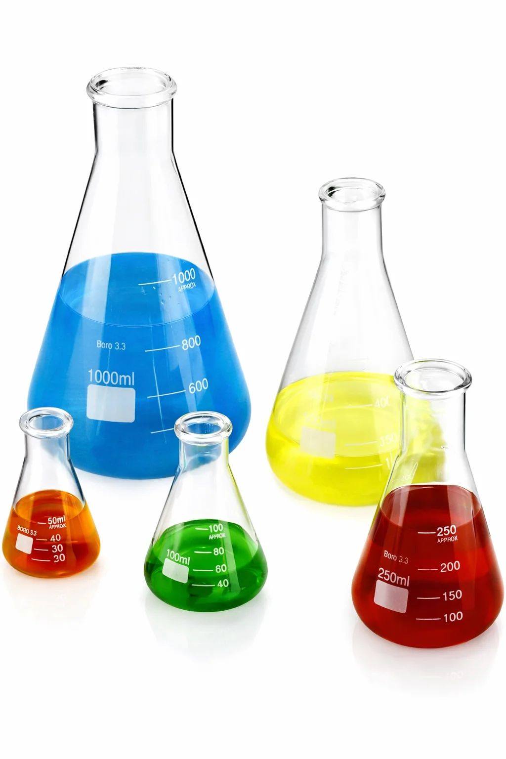 دورق مخروطي (دورق إرلنماير) ذو عنق ضيق مع تدريج - Image 1