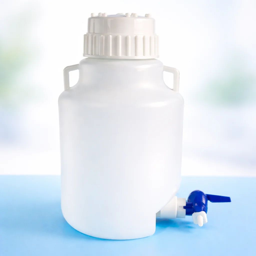 زجاجة شفط - مزودة بصنبور - 5 لتر - بولي إيثيلين - Image 1