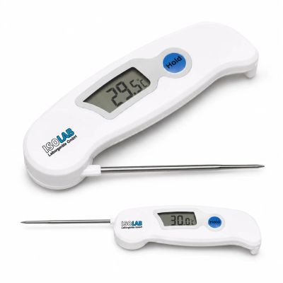 Thermometer with foldable probe