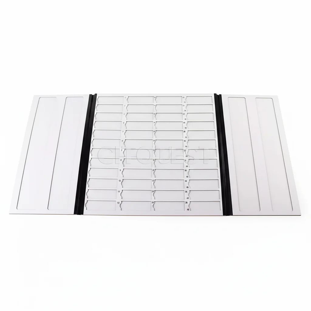 CARDBOARD SLIDE TRAY W/DIVIDERS & LID, FOR 20PCS OF 25.0X75.0MM (1"X3") SLIDES . - Image 1
