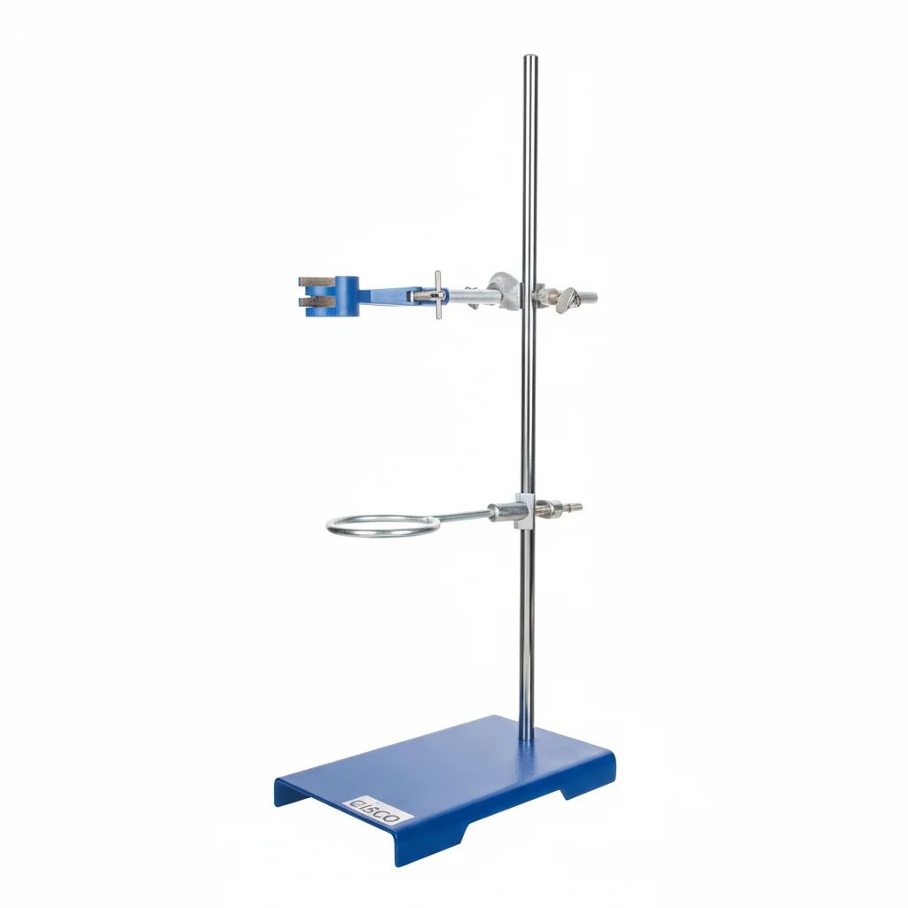 طقم أدوات معدنية مختبرية ممتاز - حامل دعم، مشبك قضيب، وحلقة تعقيم (SLS Select Edu) - Image 1