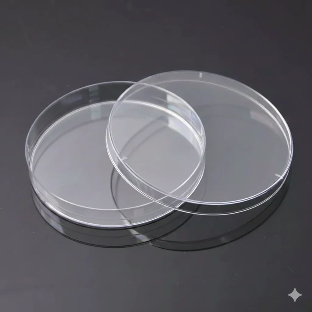 PETRI DISHES, PS MATERIAL. DIA.150MM X 15MM, 1 ROOM/3 VENTS. E.O.STERILE .10pcs/polybag, 200pcs/carton . - Image 1