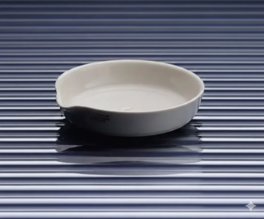 طبق تبخير - بورسلين - قاعدة دائرية - 80 مم - Image 1