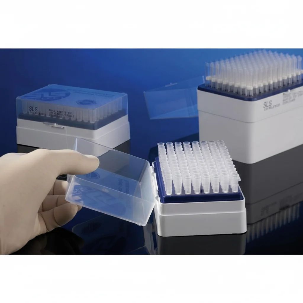 SLS Select Pipette Filter Tip, Low Binding Tips, hydrophobic barrier, Sterile, DNase RNase endotoxins and pyrogen free, Pack of 960 - Image 1