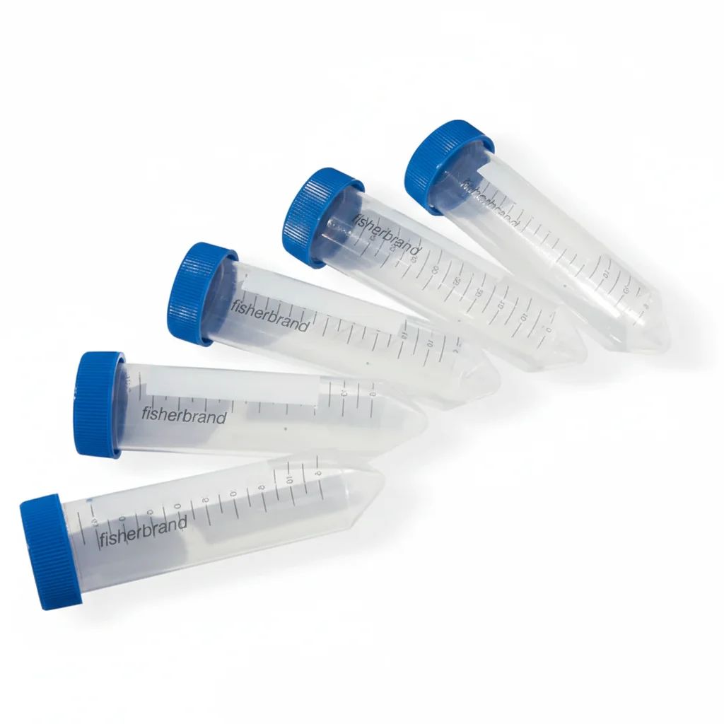 Fisherbrand™ Easy Reader™ Conical Polyethylene Terephthalate Centrifuge Tubes sterile 50ML plug Pack of 500 - Image 1