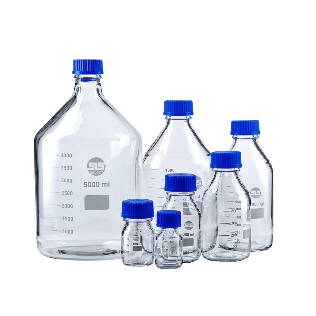 زجاجة وسائط SLS Select بغطاء GL45 وحلقة صب - Image 1
