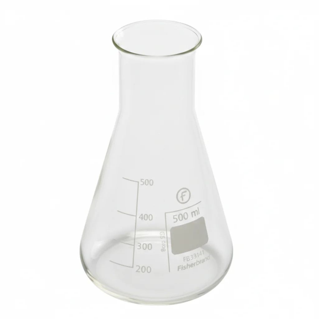 Fisherbrand™ Wide Neck Conical Borosilicate Glass Erlenmeyer Flasks, 500 mL 
