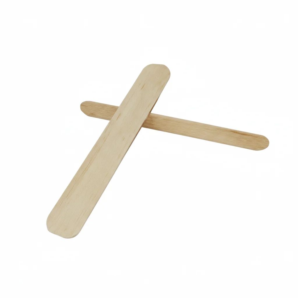 خافض لسان خشبي، 150 × 18 × 1.6 مم، غير معقم، 100 قطعة/علبة - Image 1