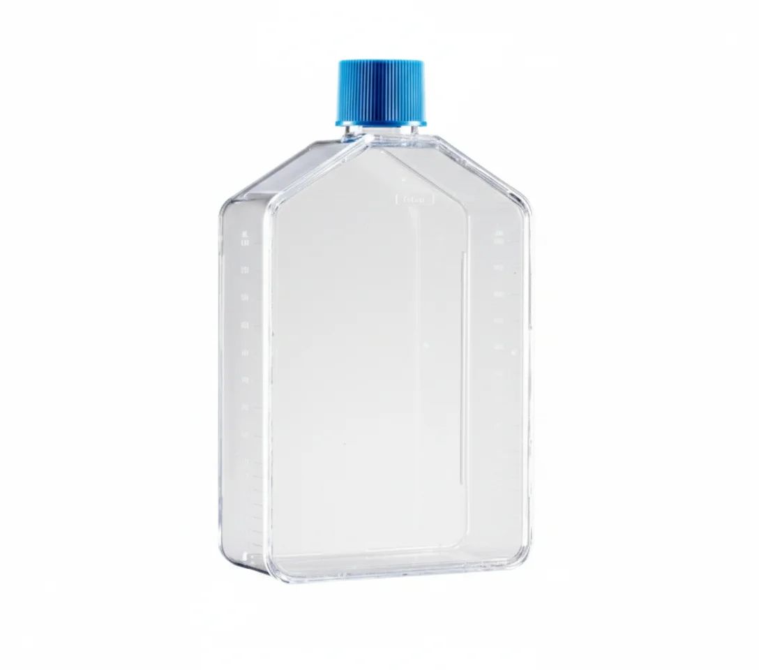 قارورة زراعة الأنسجة فالكون 175 سم² ذات عنق مستقيم وغطاء مزود بفتحات تهوية - Image 1