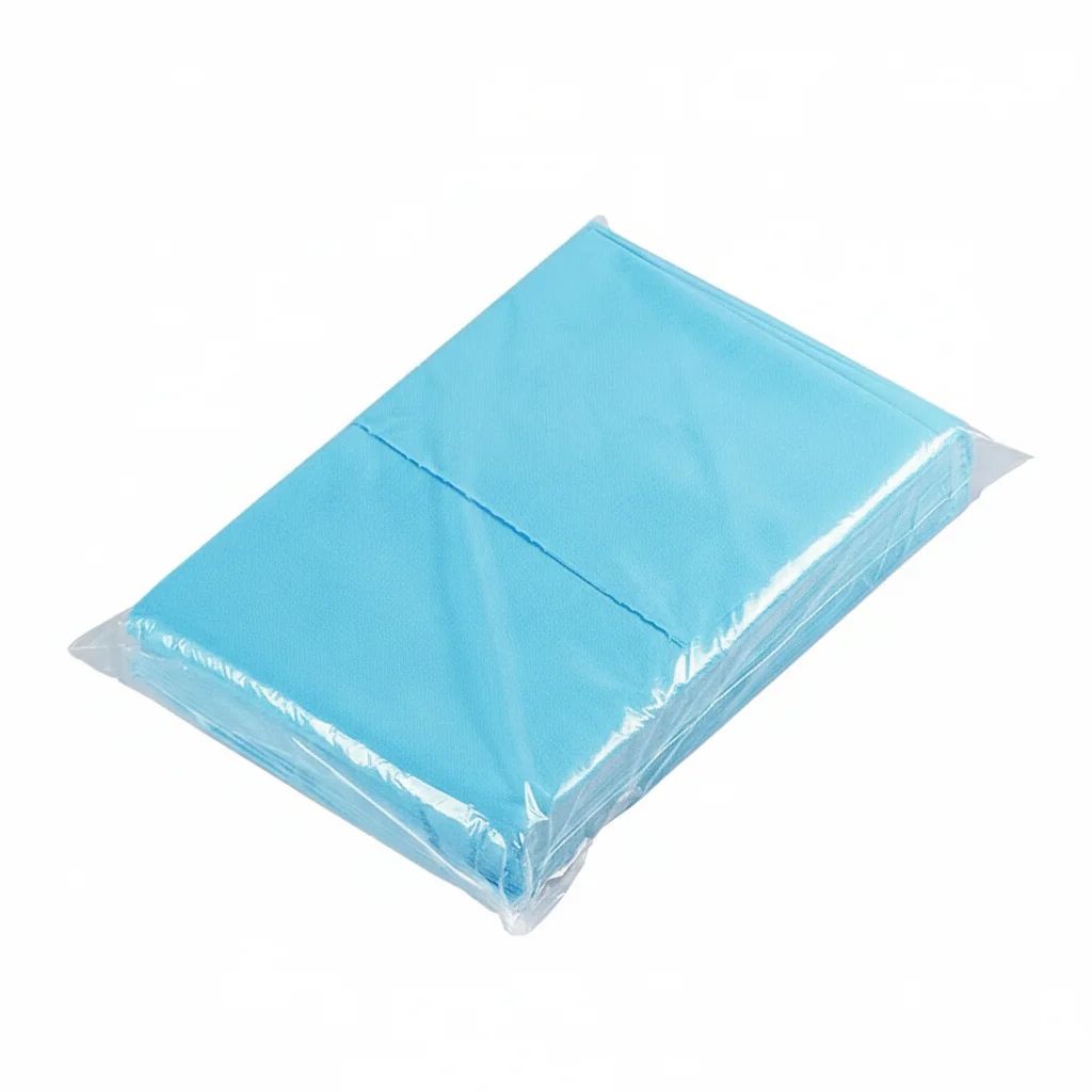 Woven Bed Sheet, 100x200cm, Light Blue, 30gms