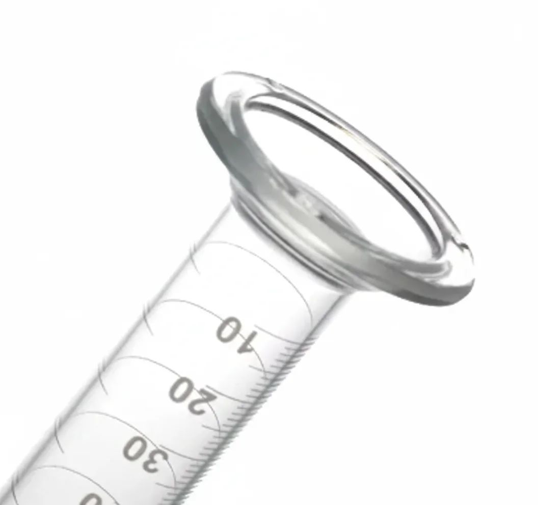 أسطوانة قياس، مزودة بفوهة وتدريجات، بقاعدة زجاجية مستديرة، فئة أ، سعة - Thumbnail 2