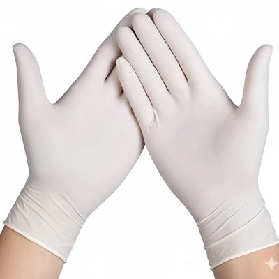 Powder Free Latex Gloves, Pack of 100