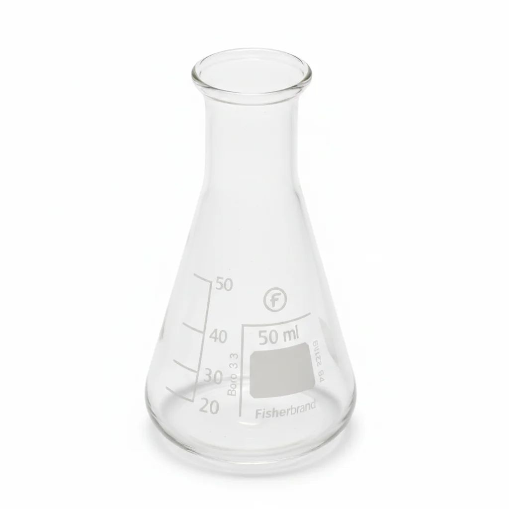 Fisherbrand X10  Flask, erlenmeyer, conical, narrow neck, Borosilicate Glass FB33130 - Image 1
