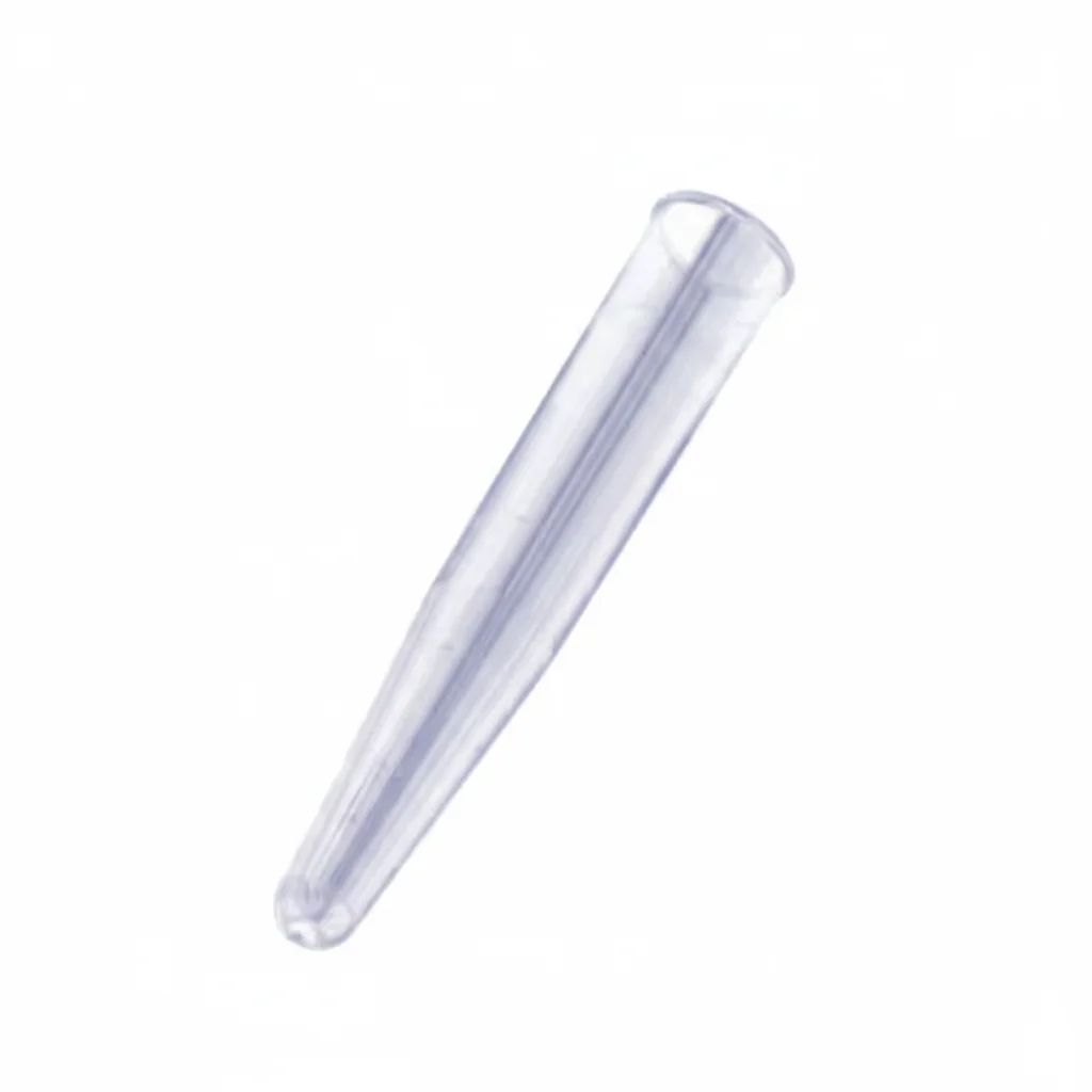 أنبوب مخروطي، مصنوع من البوليسترين، بقاعدة مخروطية، بحافة خارجية، بدون ملصق، وبدون تدريج مصبوب. - Image 1