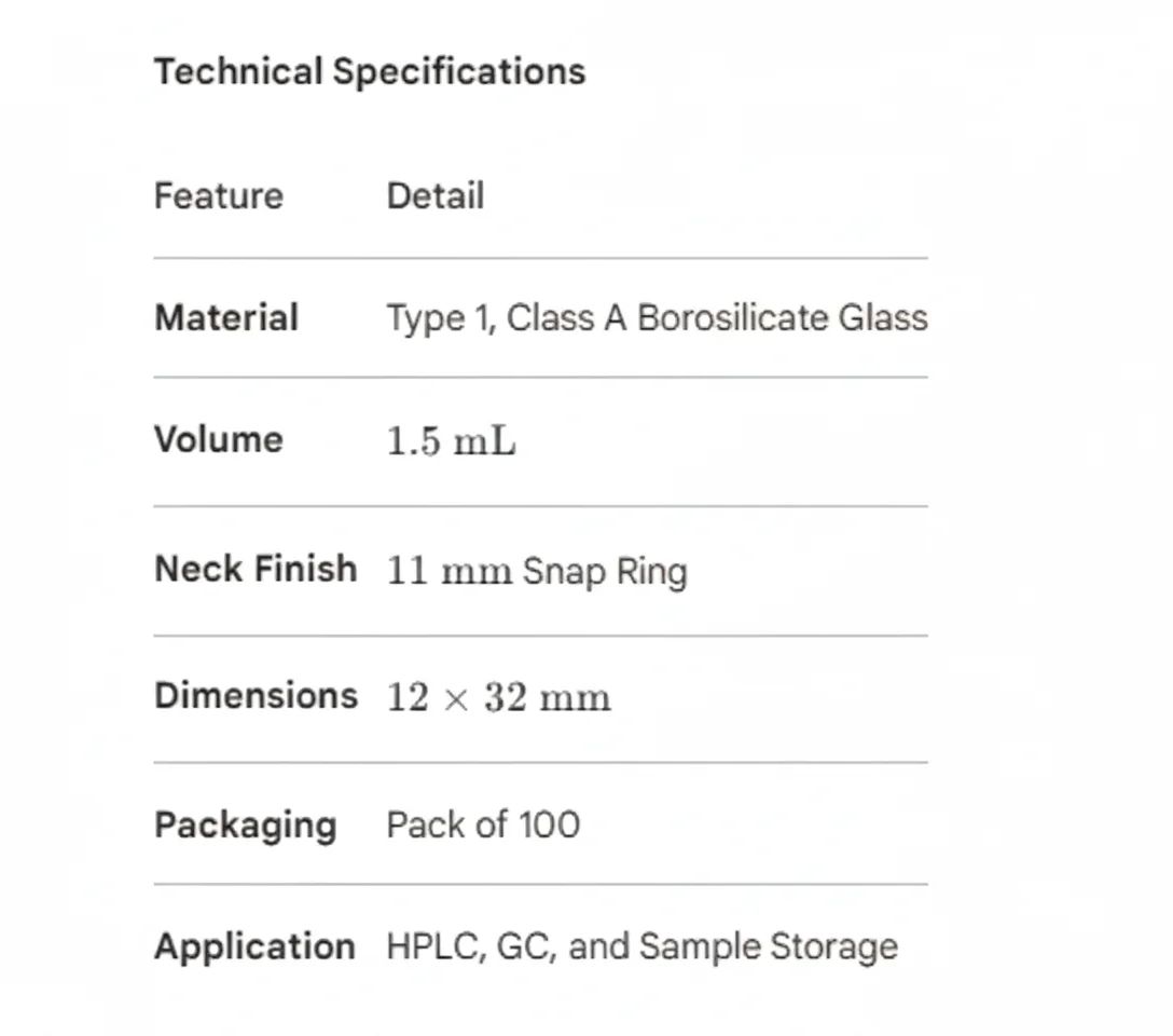 قارورة زجاجية شفافة من فيشربراند™، مقاس 11 مم، بفتحة واسعة، سعة 1.5 مل، عبوة من 100 قطعة - Thumbnail 2