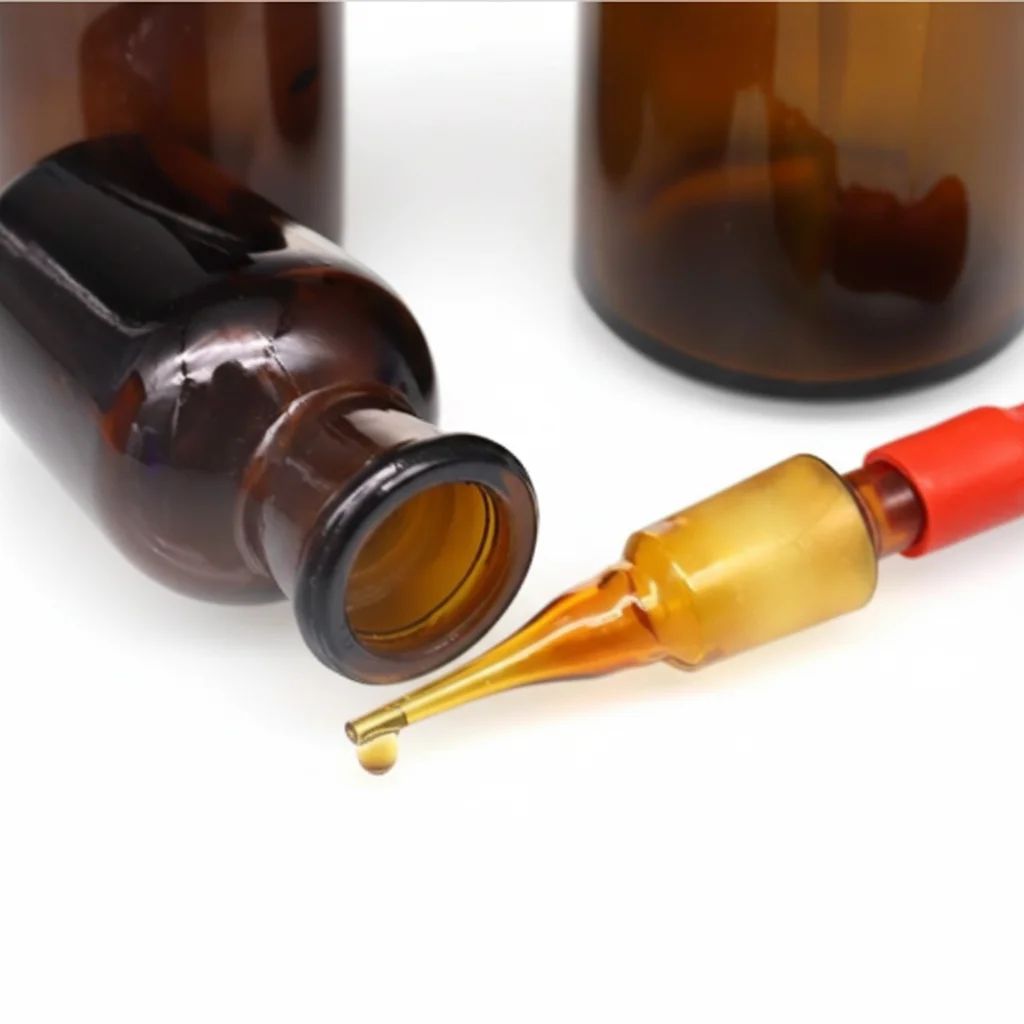 زجاجة قطارة، مزودة بماصة مدمجة وحلمة من اللاتكس، قابلة للتعقيم بالبخار. زجاج كهرماني، سعة 30 مل/قطر 40 × 76 مم - Thumbnail 2