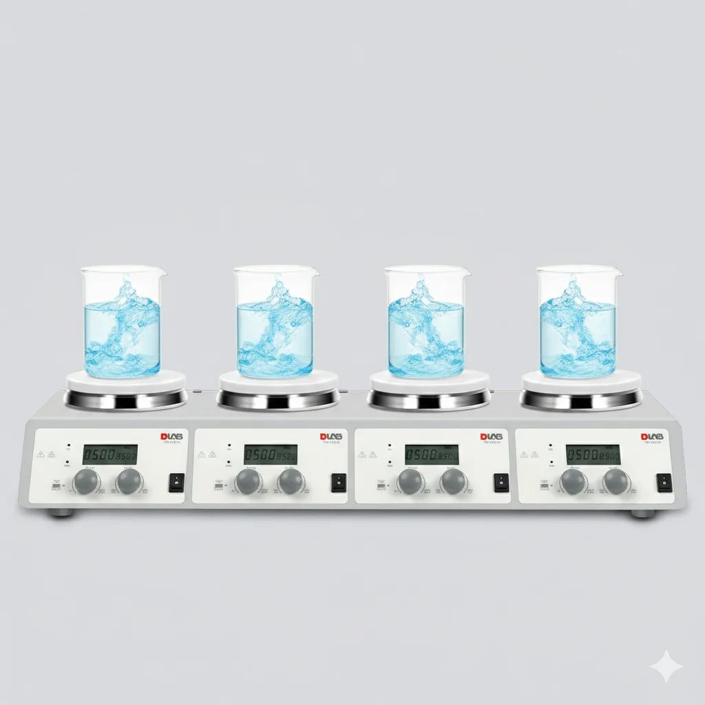  LCD 4-Channel Digital Magnetic Hotplate Stirrer  - Image 1