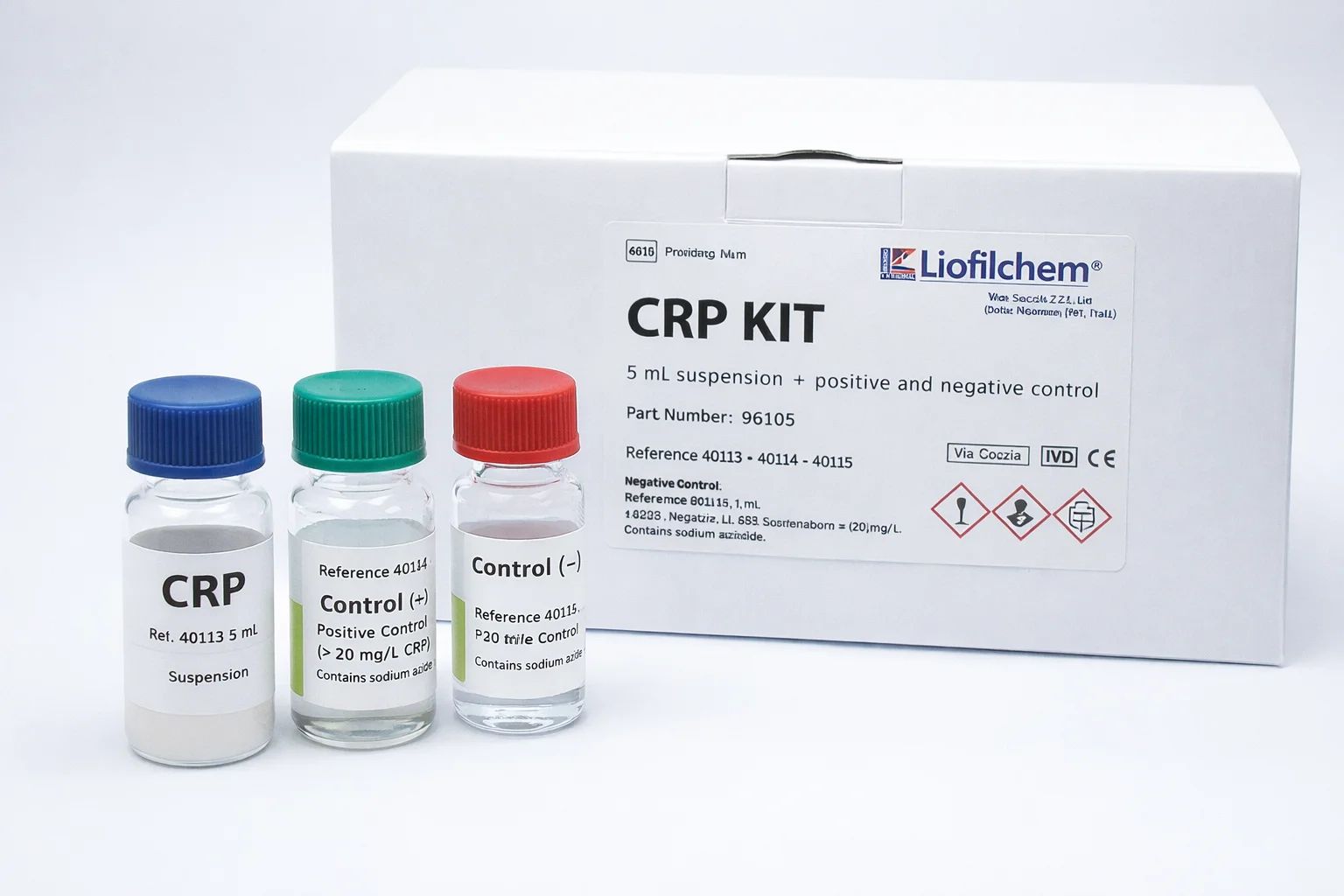 عدة CRP ‏5 مل مُعلّق (+) كنترول موجب وكنترول (-) - Image 1
